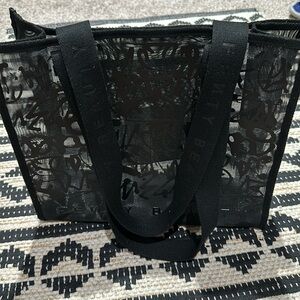 Fenty, beauty, Rihanna tote bag, large mesh, black tote bag